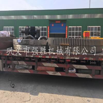 回转窑大齿轮批转量生产配回窑件厂家圈提供齿圈滚直径6米托轮挡