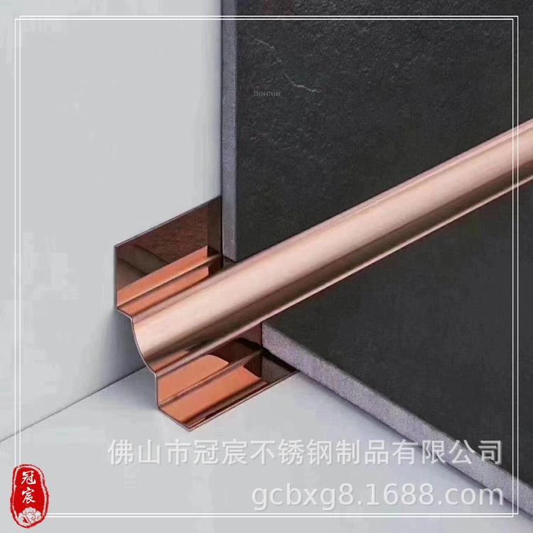 丝不锈钢框口条门包边用镜面玫瑰金不锈钢装拉丝不锈饰收线拉条