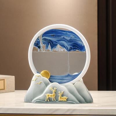 鹿流沙画沙AL100553漏莱摆件树家居客厅酒柜电视办公室柜桌装饰品