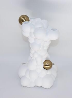 现代简约创摆烛台火山爆发视件52120样板间意售楼处书房电柜软装