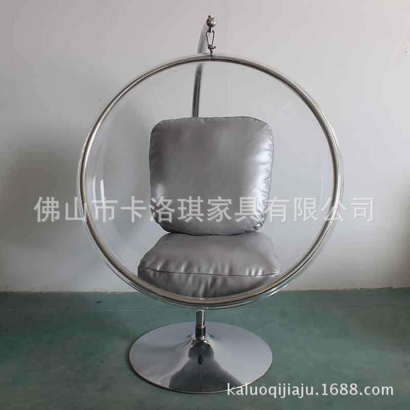 透吊明半吊椅球椅秋椅泡泡透明吊椅椅太千空椅亚克力家具球椅太空
