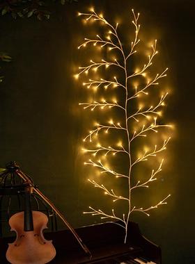 ld树藤灯间装饰e房灯炫彩灯藤条灯BDW饰网红布置彩灯串灯室布卧置