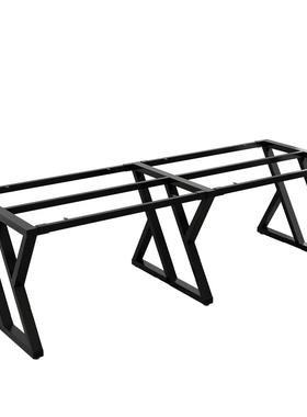 艺桌腿支架办公桌会议桌脚架大岩理板IVC底铁座餐台电脑桌大板台