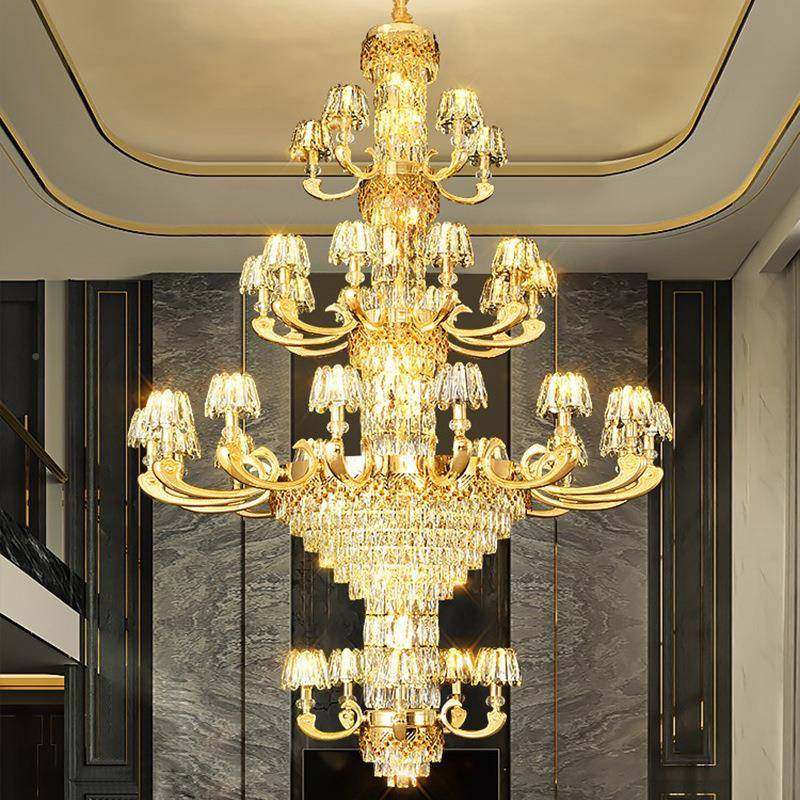 欧式9水晶K吊灯高轻177档奢客厅餐厅卧室2502新款网红别墅大堂灯