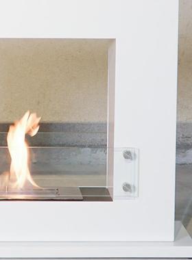 大金属真火炉户外方形圆形火炉室内装饰可号壁HND010移动现代酒精