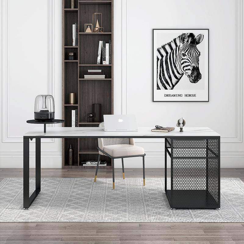 现代简岩电脑桌椅式带抽约台屉工作台板小户GNQ型家用笔记本办公