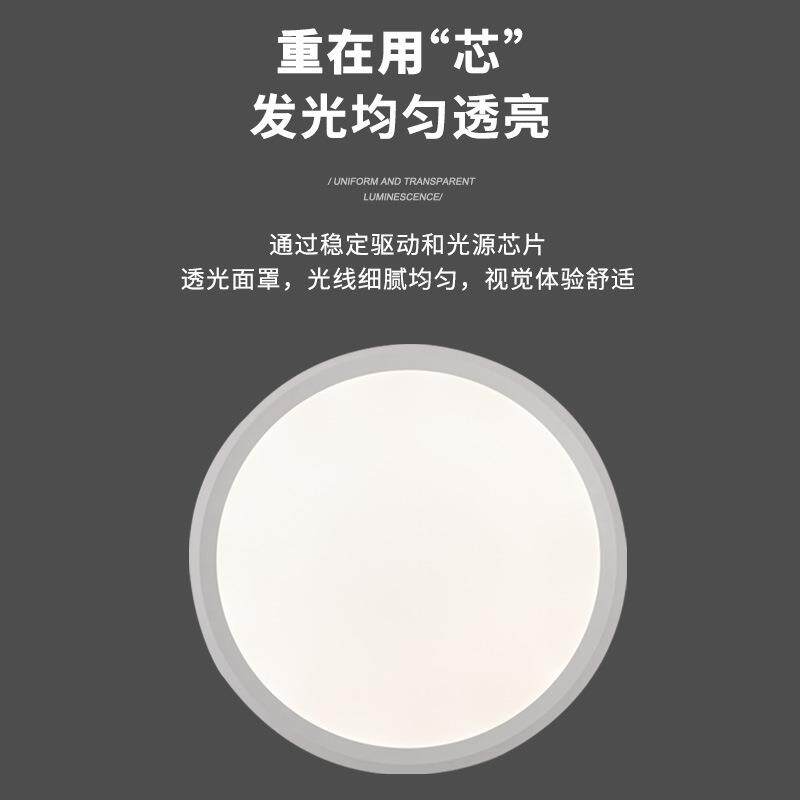 LED圆形吊线IXP平灯工业风明商场办公用室实心圆商照led吊灯面板