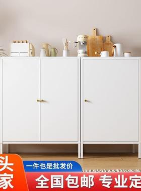 餐边柜储物柜落地铁铁皮柜家用客厅超RFO薄物收纳柜艺阳台防晒杂