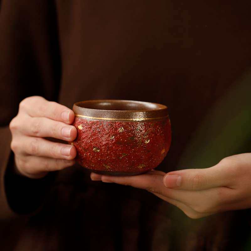 素缘分茶杯男个人专用款岩矿德化品茗主人杯茶道茶碗泡茶室手工