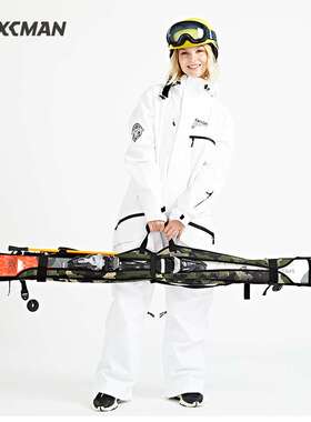 XCMAN滑雪板双板饺子皮防划防锈板套板刃保护套单肩弹性滑雪装备