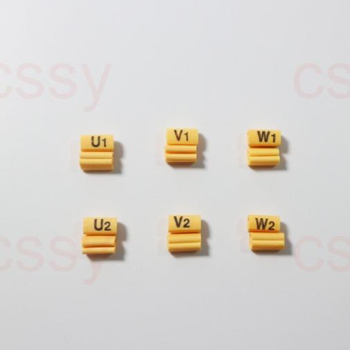 电机异型AFVV号码管数字管示管套管U1W1U2V2W2标10-16平1方