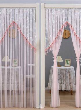 门帘隔夏断帘打孔季蕾丝帘卧室家用防纱蚊门帘装饰帘20免25年97693新款