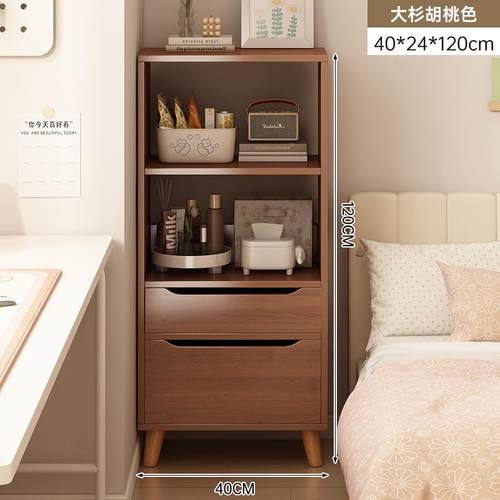 书架置物架用落地靠无品牌/客厅收纳架桌旁窄书缝储物柜简易柜子