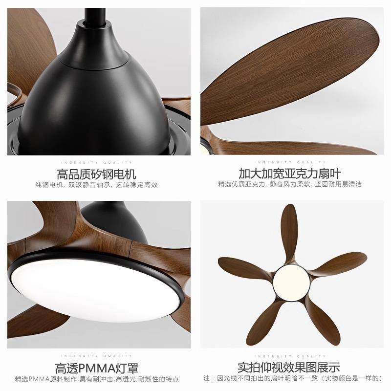 大风力风吊扇2024款客IEU厅餐厅卧室家用扇灯带电扇灯一体新风扇