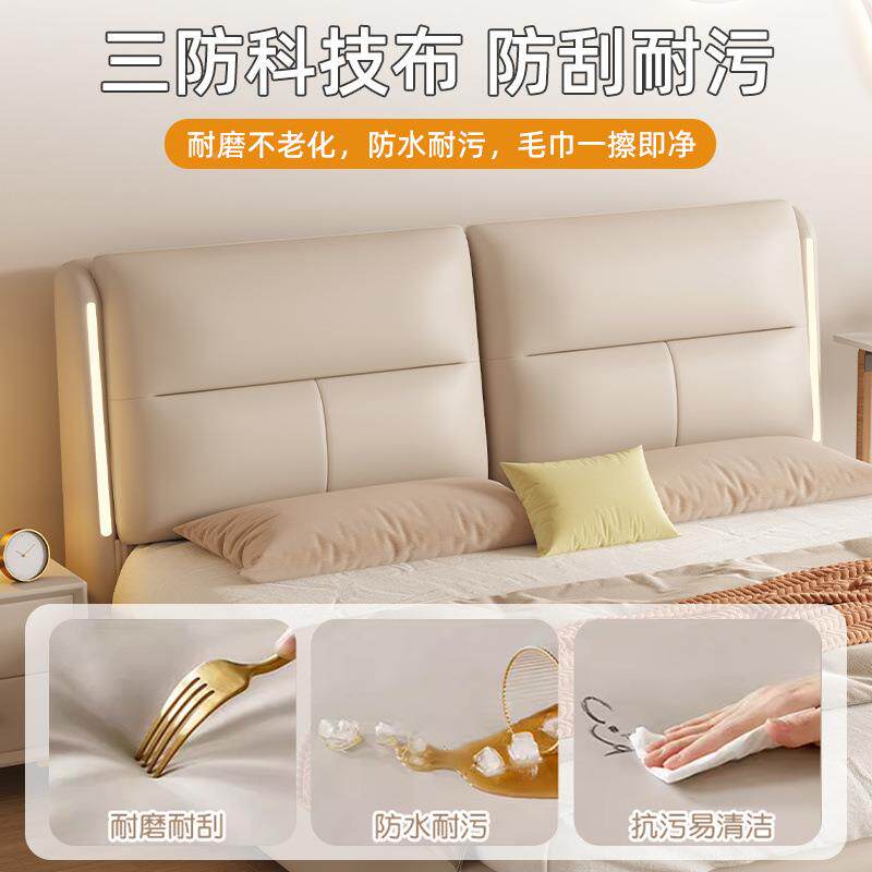 实木床家用主卧现代2米大床布.床18m双人床63149010简1.2艺米出租
