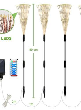 阳能户外地插烟23885围灯LED花铜线灯串景观装饰草坪灯庭太院插地氛灯