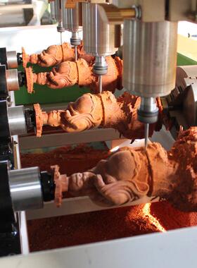 多头木柱工圆雕刻机电脑数轴控家具腿楼桌子腿梯79615柱立体四浮雕机