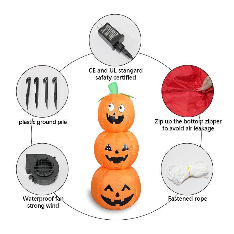 厂家现货亚马逊万圣23210节节4FT灯充南气瓜串光气模庭院装饰日摆
