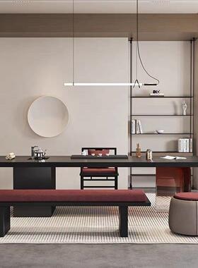 新约中奢组合商务一体34727泡茶桌简书桌亚克力桌阳台客式厅轻悬浮茶桌