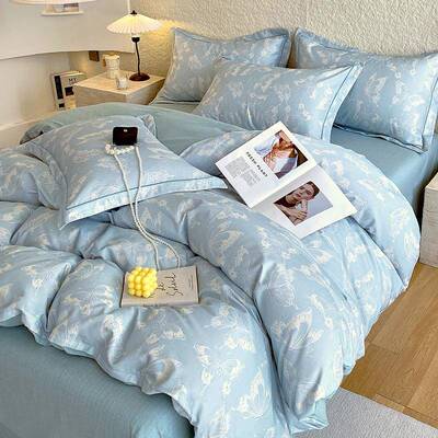 加厚全棉磨毛四件套30196笠100套纯棉被单床南通家纺床高端床上用