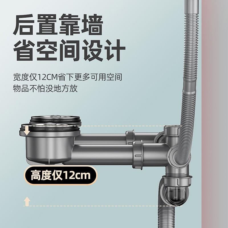 厨房下管单槽双槽菜池洗下水管RW693032水超省空间房厨下水管排水