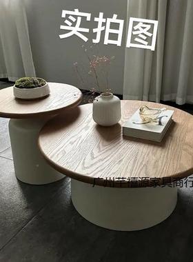 简约时尚茶圆几网红铁客艺形公寓厅奶风油小WRZ户型马提尼民宿茶