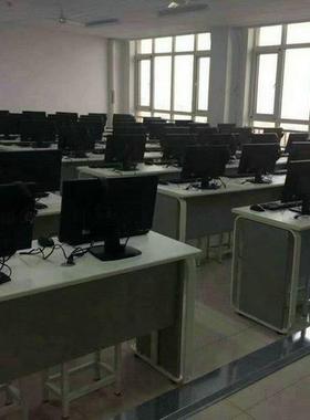 学校QYC机微机室钢木结脑桌电双人面对面房云合机房电脑桌
