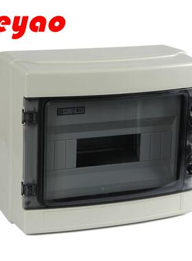 明装塑料配电箱照明1回路防水配电箱空开盒QUTHA8-18041*2箱85*14