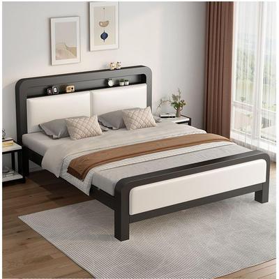 铁艺床落人地人床主卧简jls6667J约奢宿舍出租屋单床加固轻加厚双