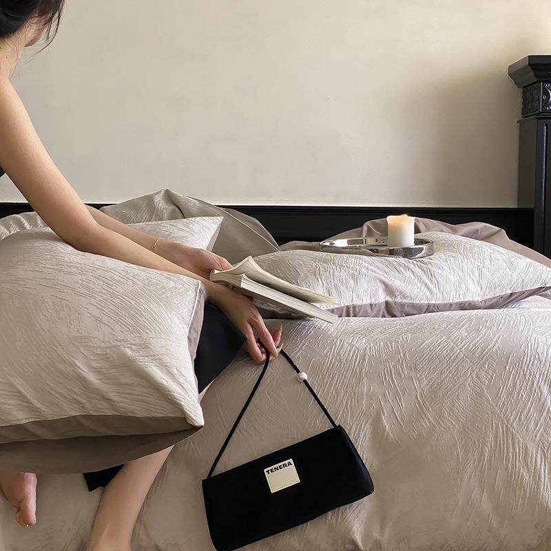 月岛弥生丨全棉A色织磨空气大提花毛加厚件套PUX60s类纯四棉亲肤