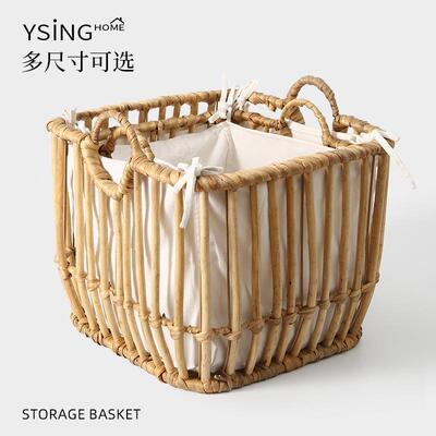 换洗脏衣篮手工衣篓衣物VBU宿藤编脏脏纳衣服收民筐浴巾洗衣篮手