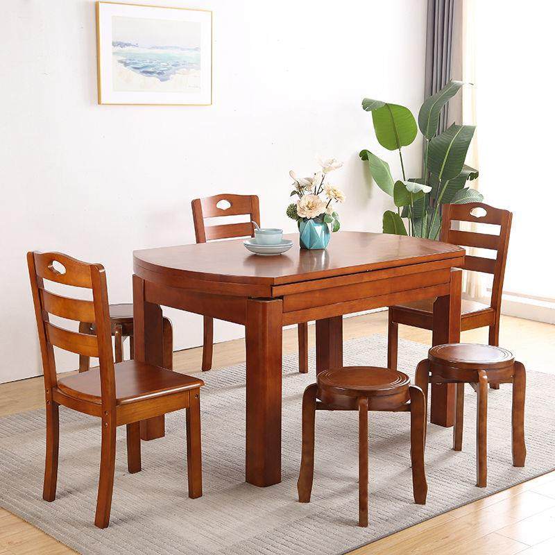 实圆凳子放家用凳子现代简约餐厅质凳木木中式HKE可收纳叠椅子客