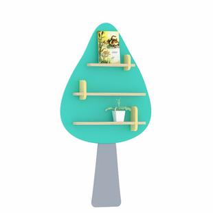 幼园儿童枫木多层板书架墙面装饰架卡书架面墙房屋书通YZM架儿收