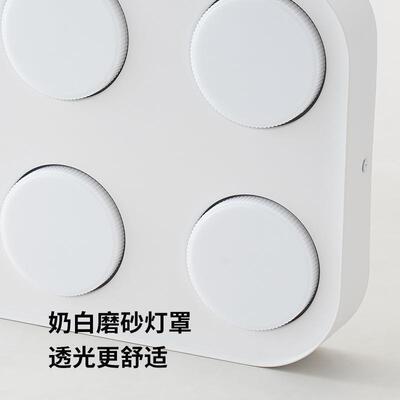 极简超薄明客厅无主灯创意WBG方形盒灯斗子胆灯装卧室过顶道吸灯