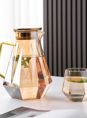 现厅代轻壶奢家用客厅餐装凉水壶套大容68687量钻石水具冷水轻奢风