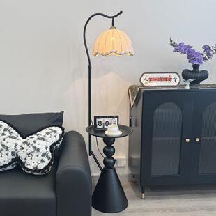 法式复古风落地灯客厅氛室围装饰物边几立式台卧灯床置PRR头柜氛