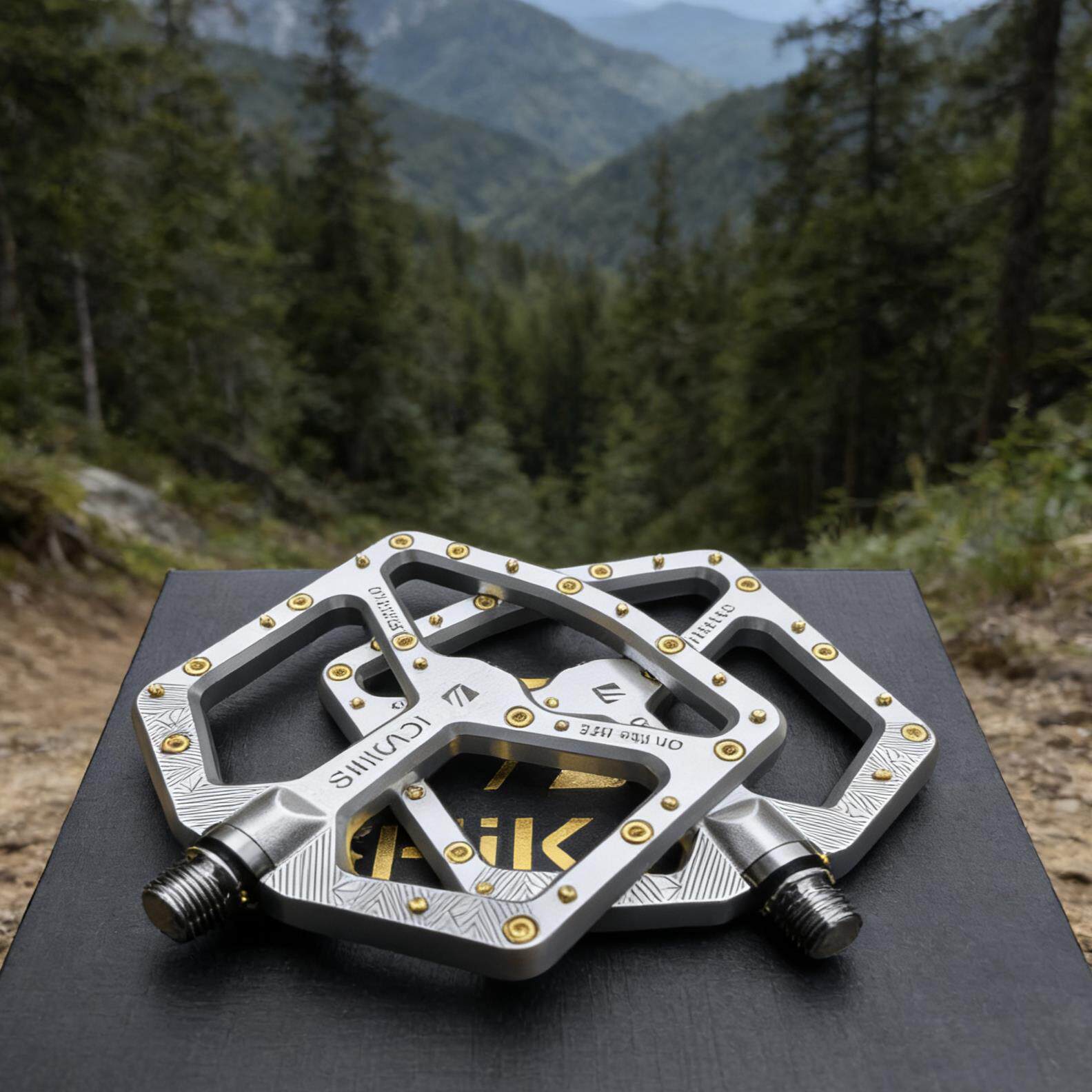 狮卡迪脚踏速降干坠XC土坡DH钉踏山地自行车脚踏CNC铝合金脚踏板