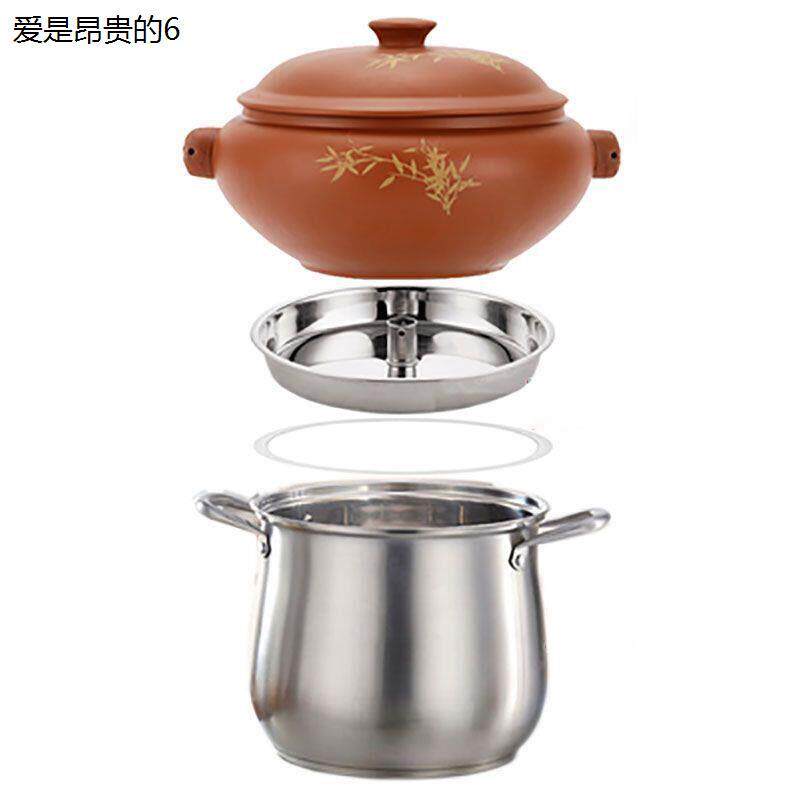 汽锅鸡汽锅家用蒸汽锅套餐紫陶云南汽锅陶瓷砂锅商用气锅底锅蒸盘