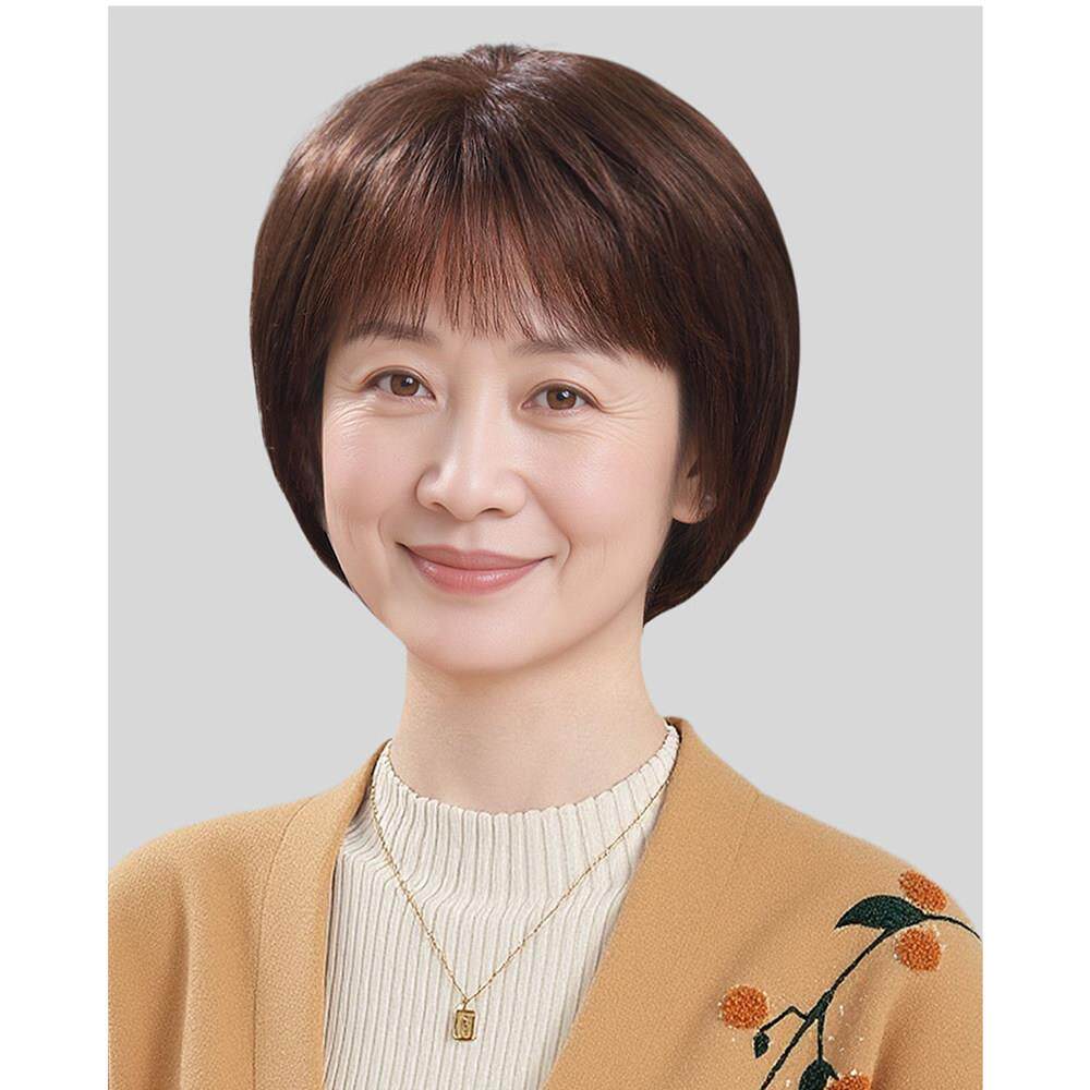 假发女短发全真发中老年女士假发套轻薄自然妈妈款全头套女波波头