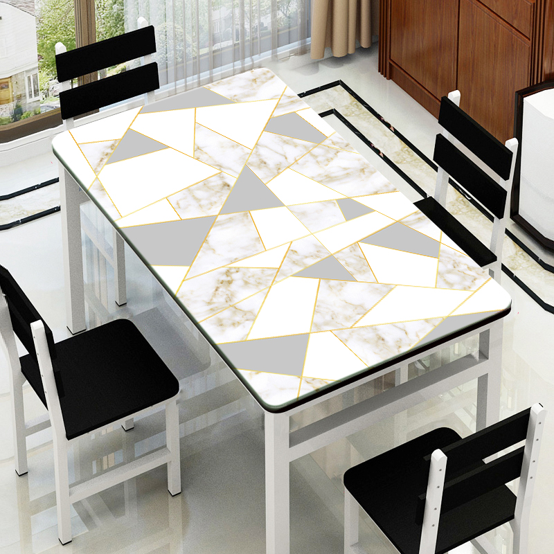 餐桌垫茶几垫防水防油防烫厚大理石纹免洗吃饭软PVC玻璃美甲桌布