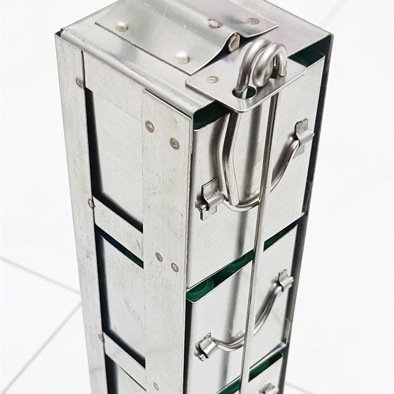 液氮罐提篮冻存架不锈钢抽屉方形吊架9格 90口径层高可定