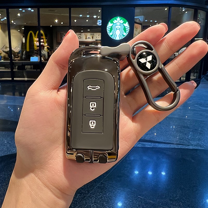 三菱欧蓝德钥匙劲炫sx奕歌21款翼神19款男帕杰罗车包壳扣