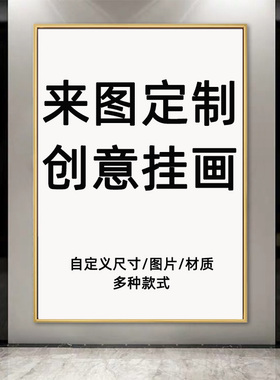 定制挂画来图定做订制壁画客厅工装酒店手绘装饰画玄关墙画背景墙