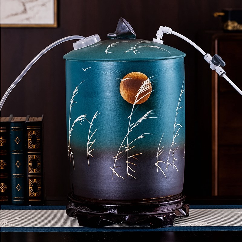 纯净水桶空桶10升15升陶瓷水桶带浮球自动加水功夫茶专用储水罐