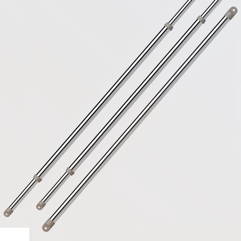 SUS30纯不锈钢加厚伸缩晾衣 阳台顶装挂衣晾晒单杆简易室外衣杆