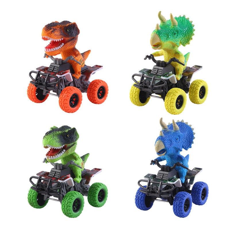 霸王龙恐龙沙滩车小孩男孩子动物儿童惯性车饰品创意摆件