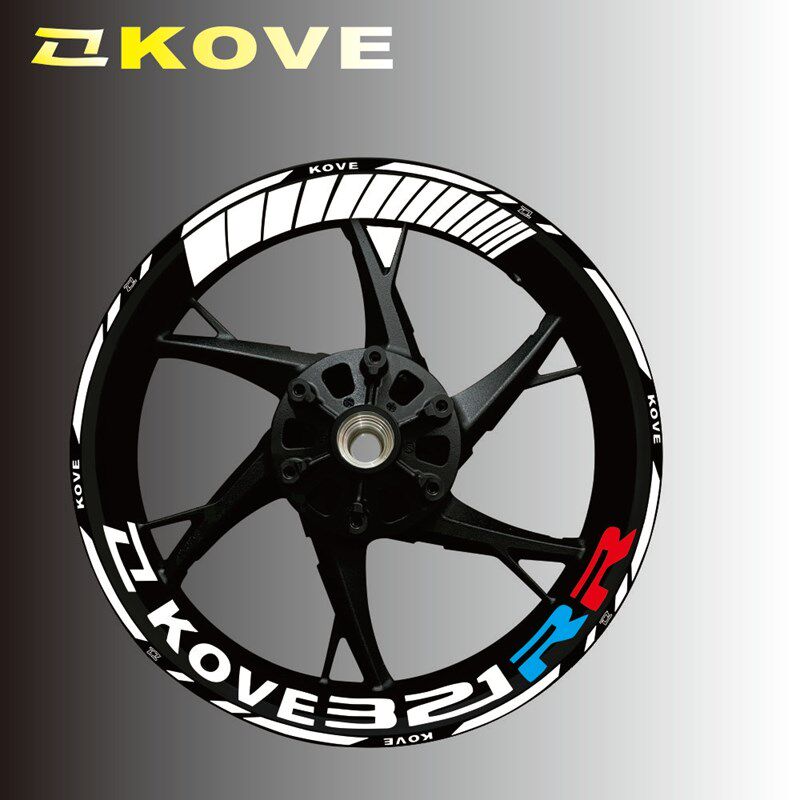 适用KOVE凯越250 450RR机车改装Codra321R反光轮毂贴花内圈贴纸