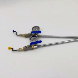 不锈钢充气杆轮胎加气杆打气嘴大车轮胎维修胎压表测压表50cm加长