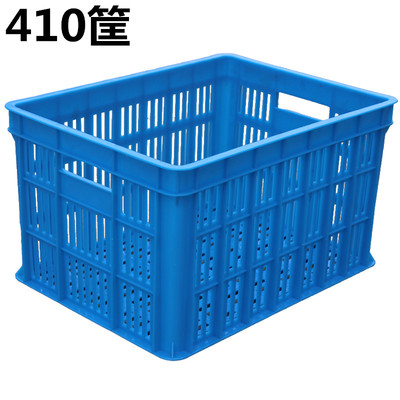 塑料周转筐长方形果框中转箱蔬菜筐鱼筐工业用框子575-300匡