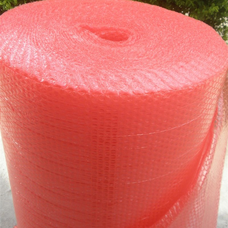 红色防静电气泡膜气垫膜泡泡纸袋加厚防震打包膜泡沫垫包装膜